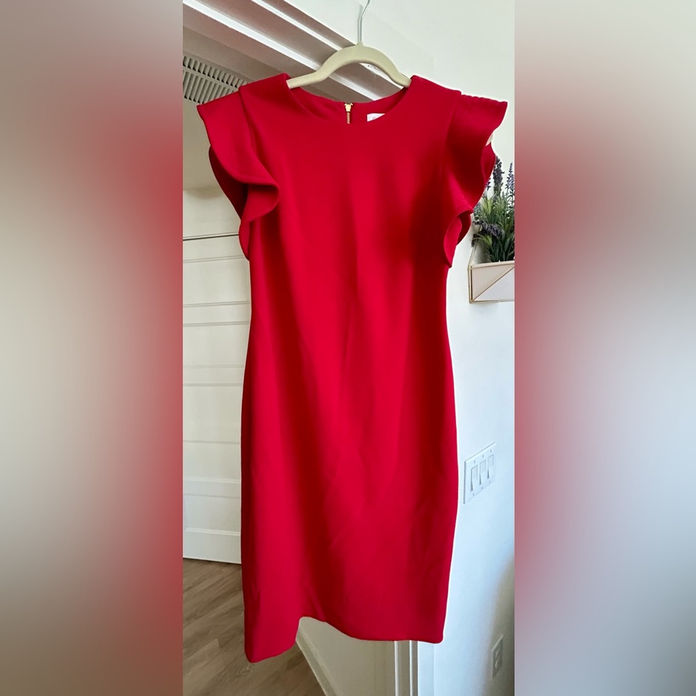 Calvin Klein Vibrant Red Mini Dress
